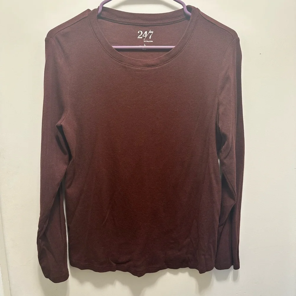 Maurices Rich Brown Long Sleeve Top - Picture 1 of 3
